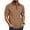 Khaki, variant on Fnnxeal Mens Business Casual Polo Shirt Summer Light Blue Color Block Contrast Stitch Breathable Raglan Sleeve S-3XL,Size L