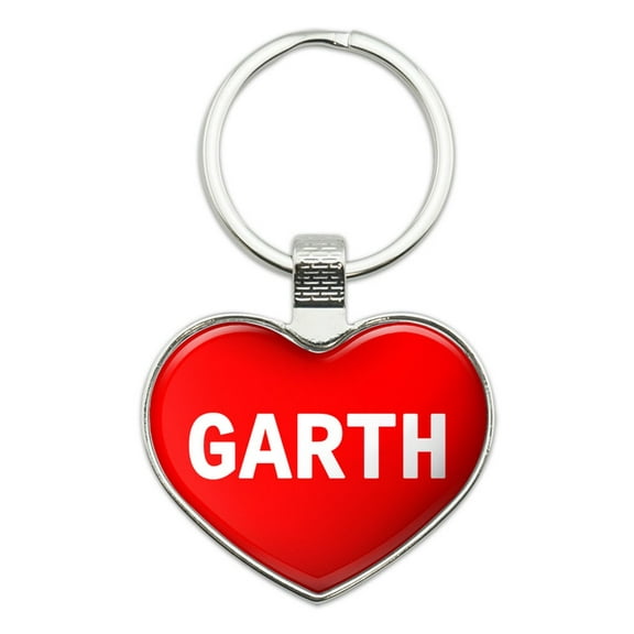 Garth I Love Name Heart Metal Key Chain