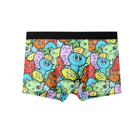 

Men s Mesh Boxer Briefs Cooling Breathable Sports Underwear Unique cats and dogs pattern Trunks Personalized for Men Boyfriend Husband Sizes 2XS-6XL
