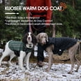 thumbnail image 4 of Kuoser Reversible Dog Coat Adjustable British Style Plaid Pet Jacket, Waterproof and Windproof, Green, XS, 4 of 9