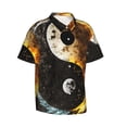 thumbnail image 2 of Daiia Yin Yang Hawaiian Shirt for Men Gentle Cotton Regular Short Sleeve Casual-3X-Large, 2 of 9
