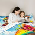 thumbnail image 5 of Castle Fairy Kawaii Mushroom Elf Twin Comforter Sets,Cute Floral Butterfly Bedding Set, 5 of 8