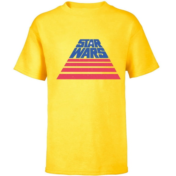 Star Wars Logo Broad Stripes July 4th Retro - Short Sleeve T-Shirt for Kids - Customized-Yellow