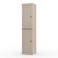 thumbnail image 3 of 100% Solid Wood 16.5" Wide Bathroom Cabinet with Solid Doors, Beige Wooden Cabinet Storage, 3 of 7
