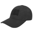 thumbnail image 2 of Toptie Tactical Hat Constructed Operator Baseball Cap Trucker with Loop Patches-Black, 2 of 8