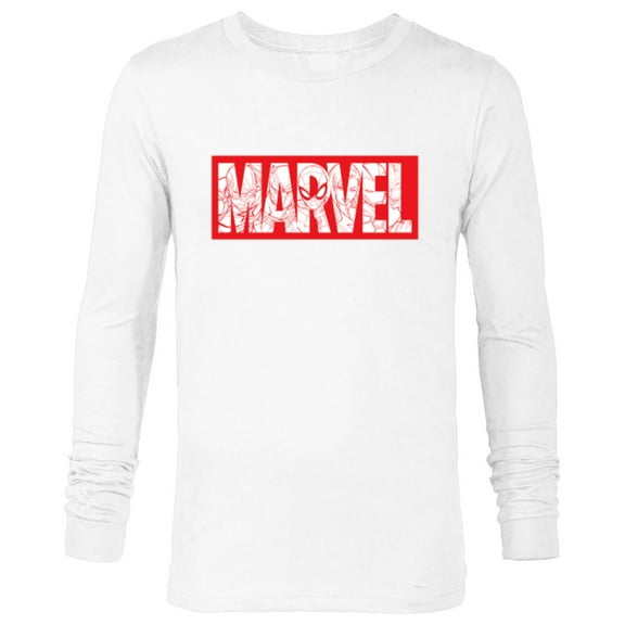 Marvel Logo Comics Red Super Heroes Avengers and More - Long Sleeve T-Shirt for Men - Customized-White