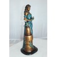 thumbnail image 5 of Nifao Girl with a Bird Bronze Statue – Home Office Decor Sculpture, 7"L x 7"W x 18"H, 5 of 11