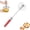Red, variant on Stainless Steel Semi-Automatic Whisk, Kitchen Egg Beater Whisk, Hand Mixer, Egg Scrambler Push Whisks for Cooking, Hand Whisks for Baking Making Cream Beating and Stirring (Black, 10inch)