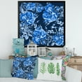 thumbnail image 3 of Designart 'Abstract Blue Wildflowers' Modern Framed Art Print, 3 of 4