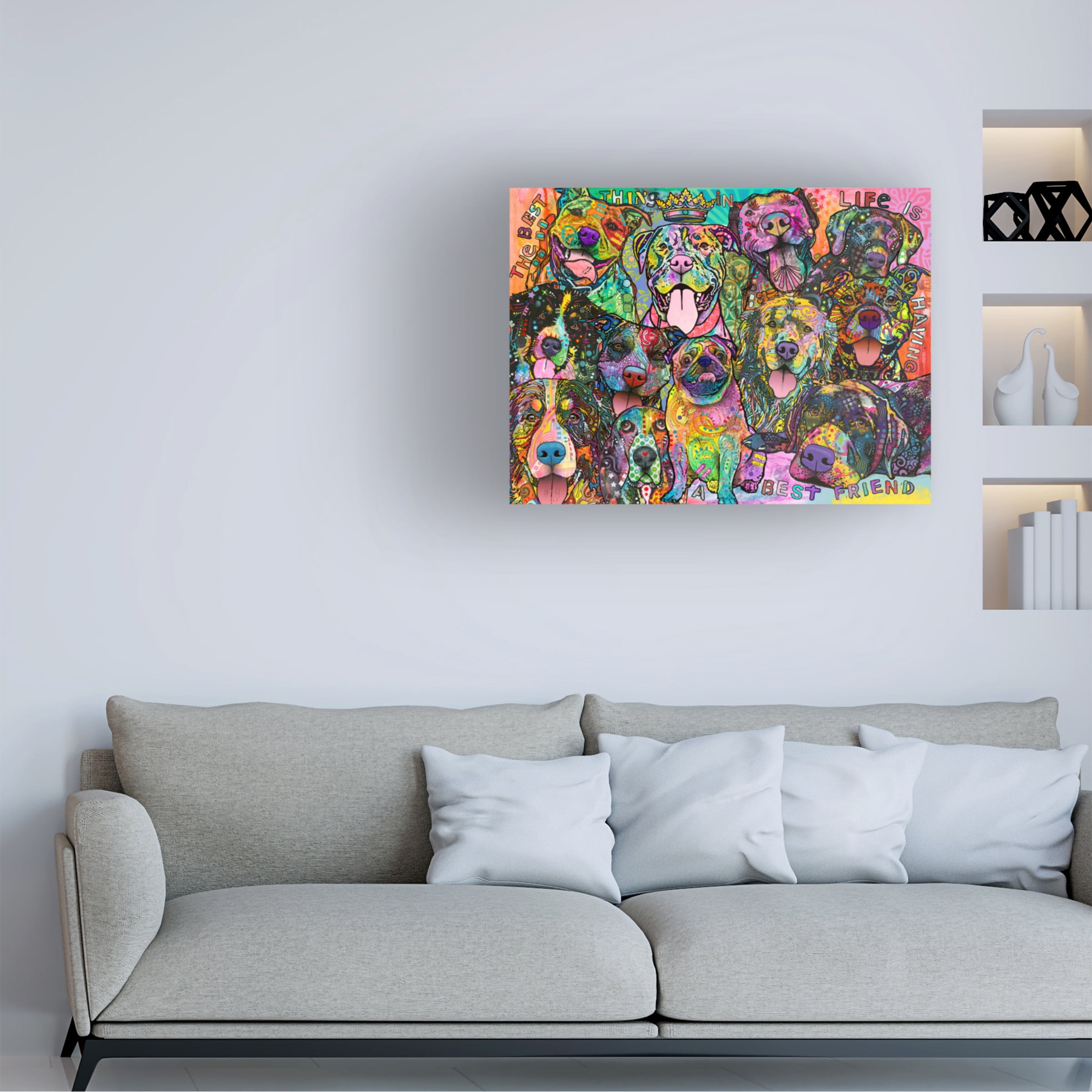 Canvas Wall Art - Dean Russo 'Best Friends' Wall Art for Living Room, Bedroom, or Office Décor by Trademark Fine Art - 19 x 14 Inches - 19x14