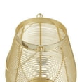 thumbnail image 5 of DecMode Gold Metal Decorative Candle Lantern with Thin Metal Handle, 5 of 10