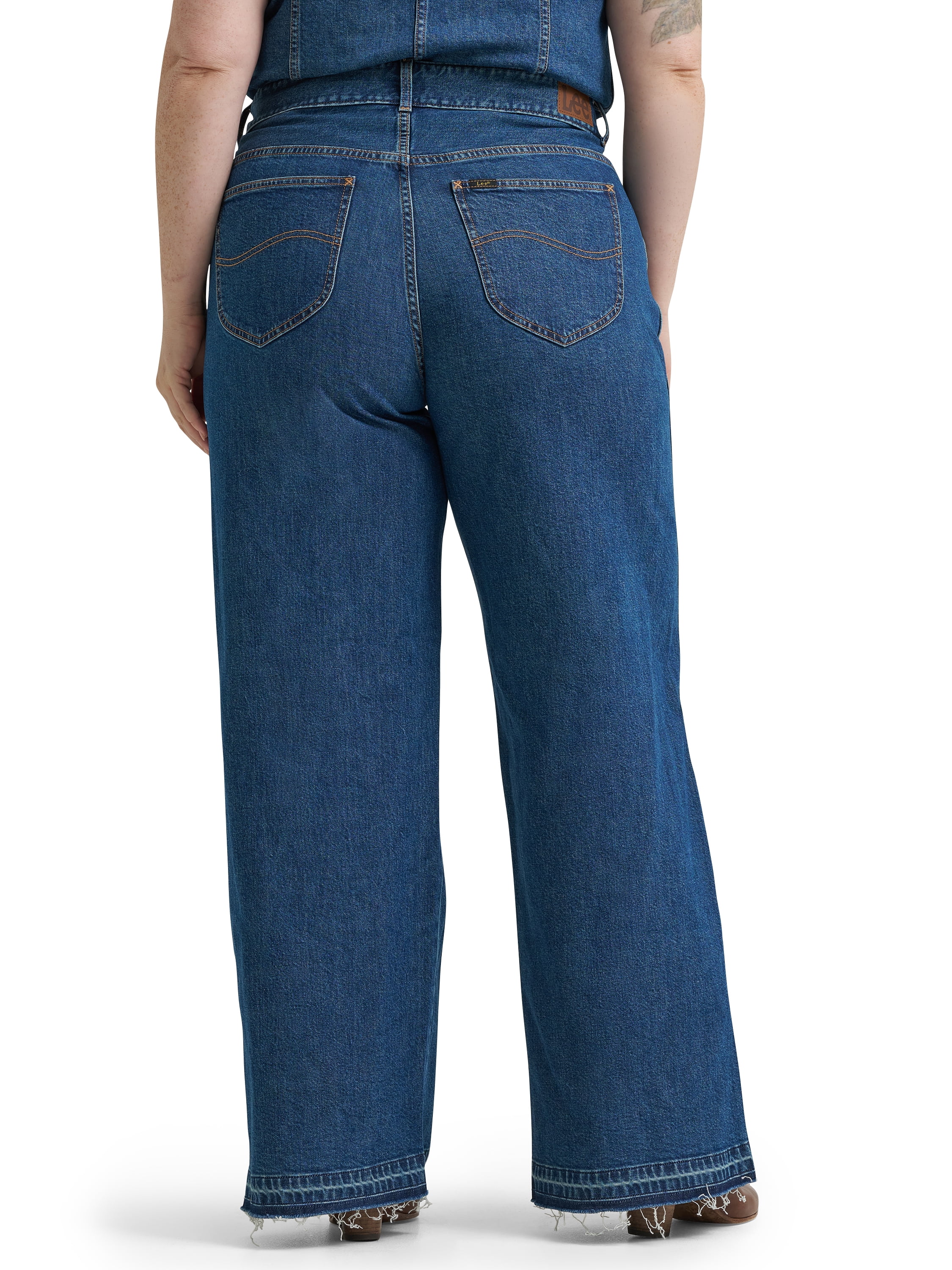 Lee® Women's and Plus Loose Fit Rider Denim Jeans with Released Hem