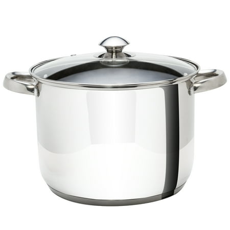 Ecolution Pure Intentions Stainless Steel Stock Pot / Stockpot with Tempered Glass Steam