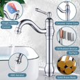 thumbnail image 5 of 360 High Basin Mixer Tap, Rotating Bathroom Sink Faucets, Modern Single Handle Bathroom Faucet, 5 of 5