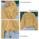 thumbnail image 4 of Sudadera Con Capucha Suelta Para Mujer, Cómoda Sudadera Con Cremallera De Color Liso Para Mujer Suelta Para La Escuela Para Citas ANGGREK Amarillo L, 4 of 5