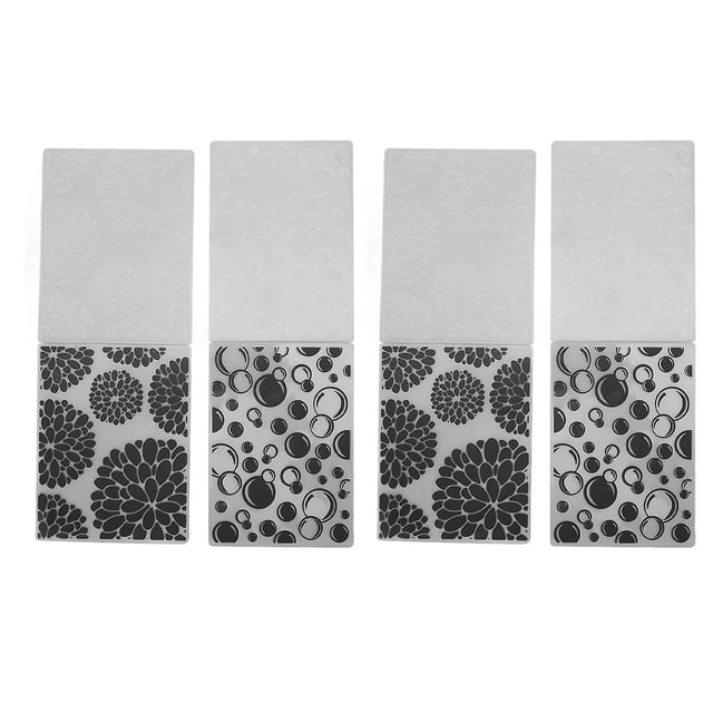 Lot de 4 dossiers de gaufrage au design unique, texture concave et convexe, pour la fabrication de cartes d'invitation DIY