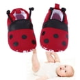 thumbnail image 3 of Bolsa Zapatos de bebé con patrón de mariquita roja, zapatos suaves con banda elástica para primeros pasos (11cm), 3 of 8