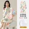 thumbnail image 2 of Camisón de algodón de manga larga para mujer, vestido de casa, camisones de dibujos animados, lencería con estampado de conejo lindo, vestido de noche de otoño e invierno, 2 of 5