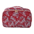 thumbnail image 2 of Flynix Empty American Mahjong Tile Bag Carrying Portable Party Pouch Gift Organizer Red, 2 of 9
