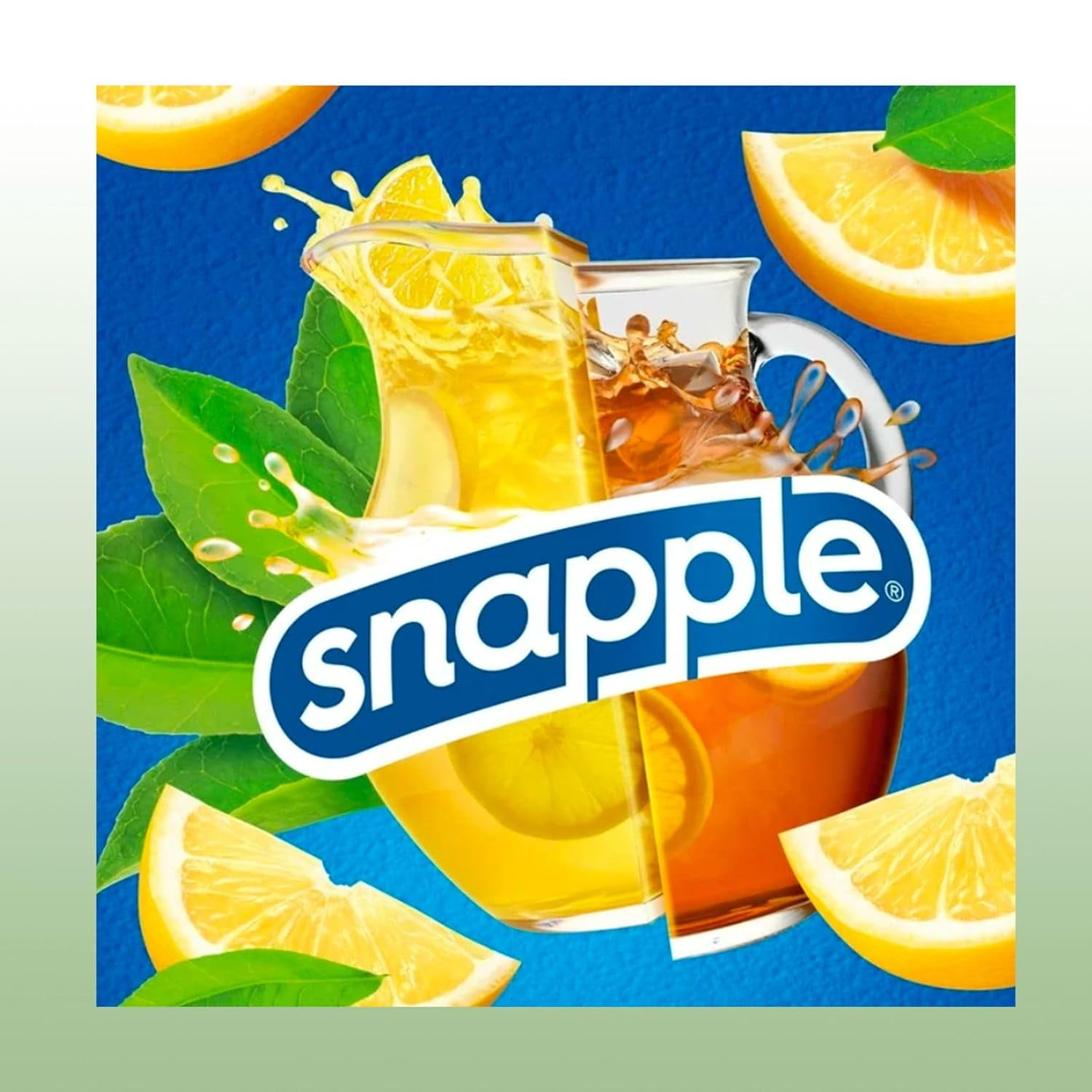 Snapple Zero Sugar Half and Half All Natural Fruit Juice Drink, 16 fl oz Plastic Bottles, 16-Pack