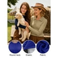thumbnail image 3 of Anygrew Lightweight Sweaters For Women Soft Knitted Pullover Blouse S-2XL, 3 of 5