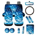 thumbnail image 2 of XYZCANDO Beautiful Butterfly Seat Belt Cover Steering Wheel Cover Center Mirror Cover Coasters Car Seat Cover Keychain Lipstick Cover Car Trash Can Easy Installation Fashion Suitable for Cars, 2 of 5