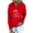 Red, variant on Jinhomg Casual Athletic Sweatshirts for Women Long Sleeve Cute Cherry Print Pullover Tops Lightweight Cozy Drawstring Hooded Sweatshirt with Pocket Spring Saving Black L
