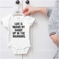 thumbnail image 5 of Love Waking Daddy in the Morning Joke Romper Boys or Girls Infant Baby Brisco Brands 12M, 5 of 6
