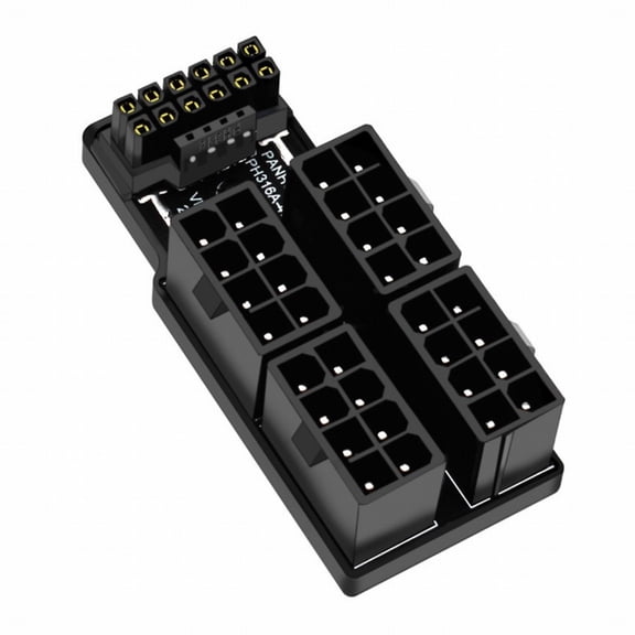 JSER 12VHPWR ATX3.0 PCI-E 5.0 Power Modular Adapter to Four ATX 8P Down Angled 90 Degree for 4080 5090TI 16Pin 12 4P Graphics Card