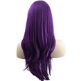 thumbnail image 5 of Peluca rizada de 28 "y 70 cm de largo resistente al calor para mujer con gorro de peluca, Purp, 5 of 5
