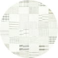 thumbnail image 1 of Ahgly Company Machine Washable Indoor Round Contemporary FloralWhite Beige Area Rugs, 5' Round, 1 of 7