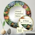 thumbnail image 4 of DESIGN ART Designart "Green Succulents Botanical Kaleidoscope" Floral & Botanical Modern Wall Mirror 24in.x24in., 4 of 5