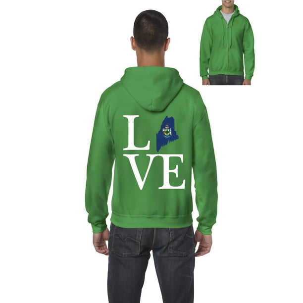 Normal Is Boring Love Maine Men Full Zip Hooded Sweatshirt Walmart Com Walmart Com
