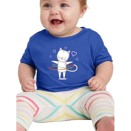 Funny Kitten W Hula Hoops T-Shirt Infant -Image by Shutterstock 18 Months
