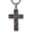 Crown of Thorns Cross, variant on Jerusalem Cross Necklace 925 Sterling Silver Wooden Crusaders Jerusalem Cross Pendant Christian Religious Jewelry for Men