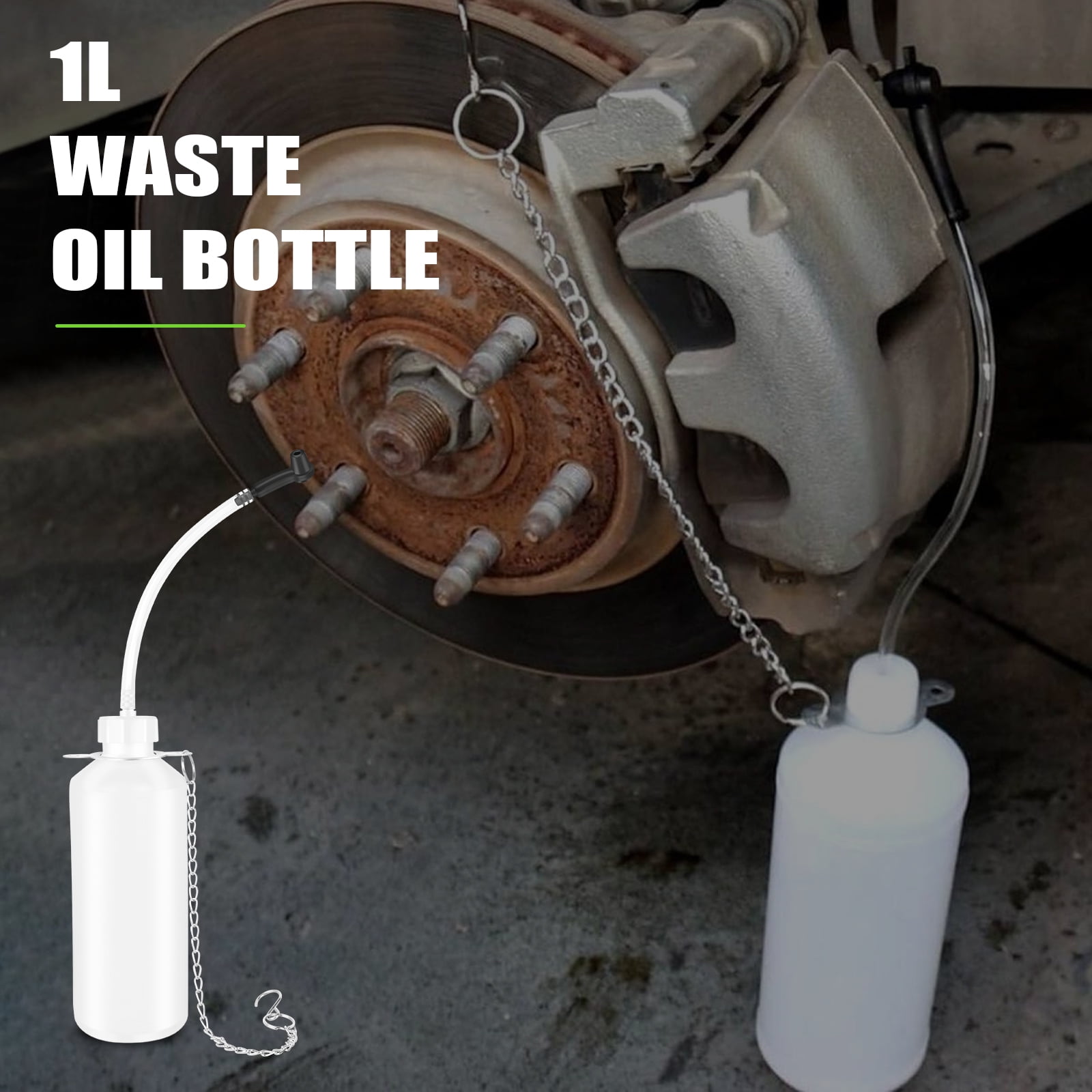 3L Brake Fluid Bleeder Kit w/ 1L Catch Bottle, Pressure Brake Bleeding Tool, Manual Power Bleeder Pump for Flush Brakes and Clutch System, Upgraded Adapters (43.5/45/49.5/50.7mm) for Master Cylinders