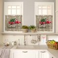 thumbnail image 4 of Christmas Red Truck Kitchen Curtains and Valances Set, Winter Tree Snowflake Linen Vintage Rod Pocket Window Valance 18 Inch Window Curtain Panels for Living Room Bedroom Laundry, 27.5x24in, 3 Pieces, 4 of 7