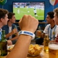 thumbnail image 4 of Silicona de la Copa Mundial de Fútbol con Argentina, Francia, Brasil, Países Bajos, EE. UU., Portugal, Italia, Banderas, pulsera suave y ajustable para aficionados y ropa para el día del partido, 4 of 6