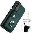 thumbnail image 5 of Compatible for Samsung Galaxy A15 Case with Card Holder, Wallet Case for Women Men with Rotation Finger Ring Stand, Accordion Style PU Leather Shockproof Case for Galaxy A15, Green, 5 of 7