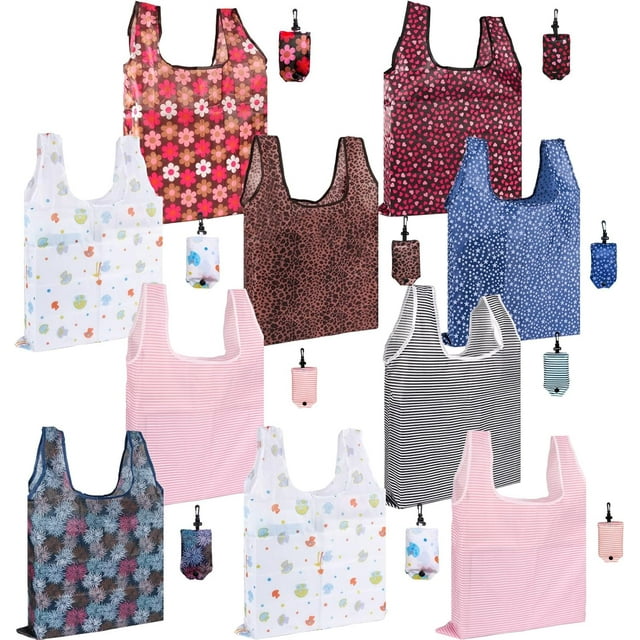 Sacs d'Épicerie Réutilisables Grands 50LBS Pliables Sacs de Courses en Nylon Lavables en Machine