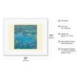 thumbnail image 2 of Water Lilies - From an Original Color Painting by Claude Monet c.1906 - Fine Art Rolled Canvas Print (Unframed) 11in x 14in, 2 of 4