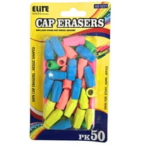 Wedge Shape Cap Erasers Replaces Worn-Out Pencil Erasers: 50CT
