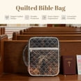 thumbnail image 6 of Xoenoiee Deer Cross Print Bible Cover Case for Women Men Quilted Cotton Bible Carrying Cases Protective Bag with Handle and Zippered Pocket for Christian Study Supplies Church Gifts, 6 of 7