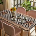 thumbnail image 3 of Western Texas Star Vintage Table Cloths for 3 Foot Rectangle Tables, Rustic Wreath Wood Black Plaid Patio Waterproof Elastic Fitted Tablecloths, Washable Rectangular Table Cover for Camping, 3 of 8