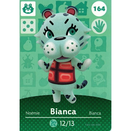 Nintendo Animal Crossing Happy Home Designer Amiibo Card Bianca 164/200 USA Version