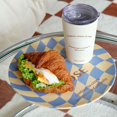 thumbnail image 3 of Bamboo Fiber Plate Modern Simple Bamboo Fiber Tableware round Plate Salad Dessert Plate Fruit Plate Dinner Plate, 3 of 8