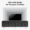 thumbnail image 5 of 75" Modern TV Stand for TV, Wood Entertainment Center with Storage Cabinet, Media TV Console for Living Room and Bedroom, Black, 5 of 6