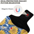 thumbnail image 3 of Haosy Hand Paint Sunflowers Golf Mallet Putter Cover Strong Magnetic Leather Golf Club Headcover Closure, 3 of 7
