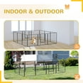 thumbnail image 6 of PawHut 24 Panel 31.5 Inch Dog Playpen for Small and Medium Dogs, Gray, 6 of 9