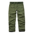 thumbnail image 3 of JXMVOJ Men's Outdoor Casual Quick Drying Lightweight Hiking Cargo Pants Side Pockets Small Feet Tight Fitting Pants Full Length Pants, 3 of 8